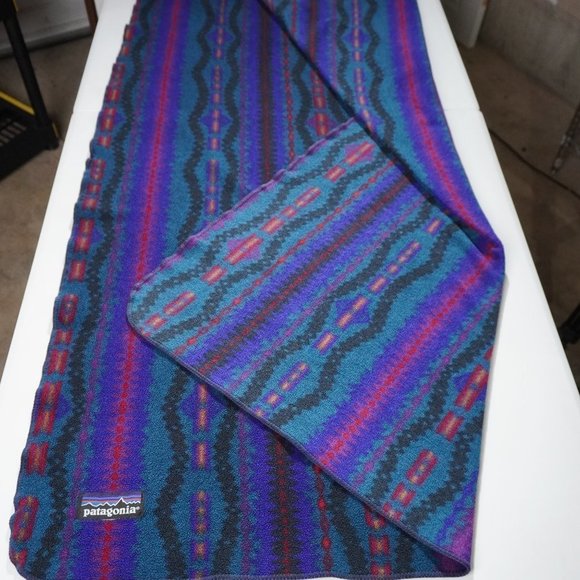 RARE Vintage Patagonia 90s Sacajawea Bluegrass Aztec Synchilla Fleece Blanket